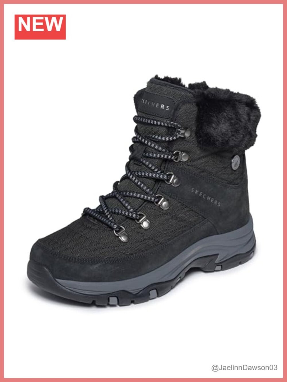 Waterproof Mid-Top Snow Boots Faux Fur Suede Memory Foam Winter Shoes